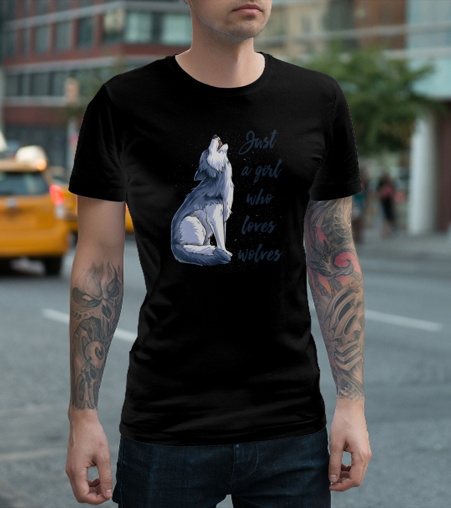 Just A Girl Who Loves Wolves Wishes T-Shirt