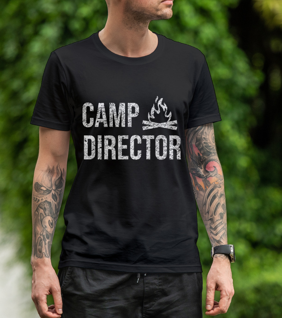 Camp Director Camping Camper Desi Fire T-Shirt