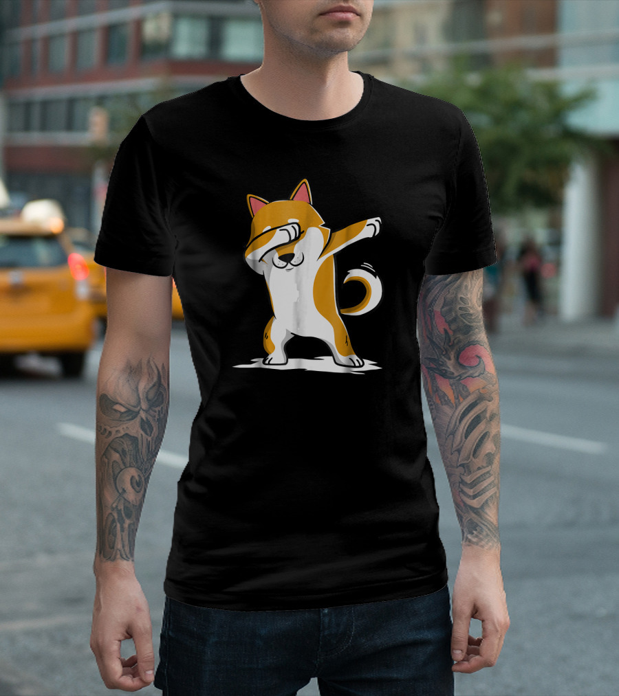 Shiba Inu Funny Dab Dance Cute Dabbing T-Shirt