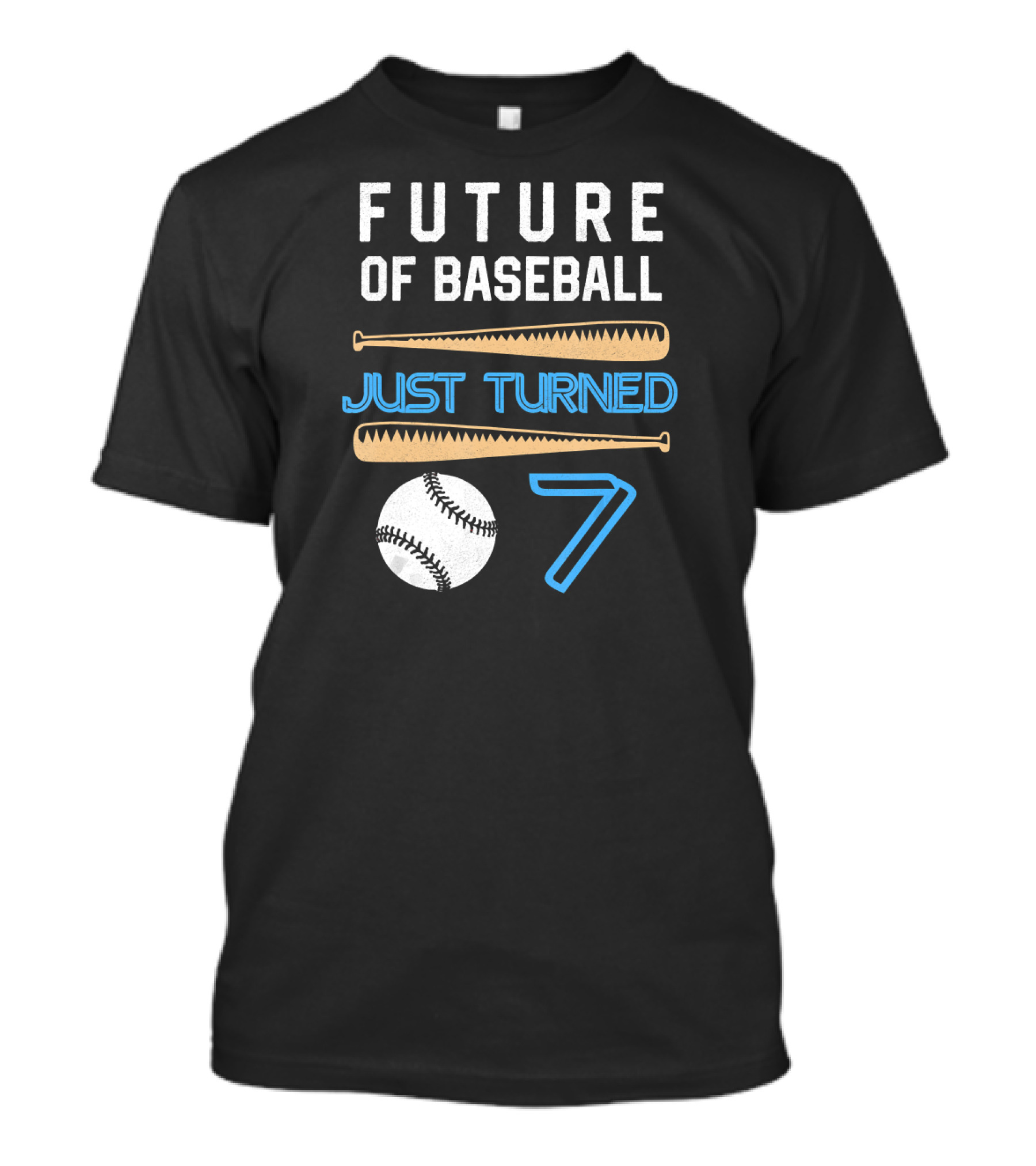 Future Of Baseball Just Turned 7 Boys Birthday Funny Seven T-Shirt
