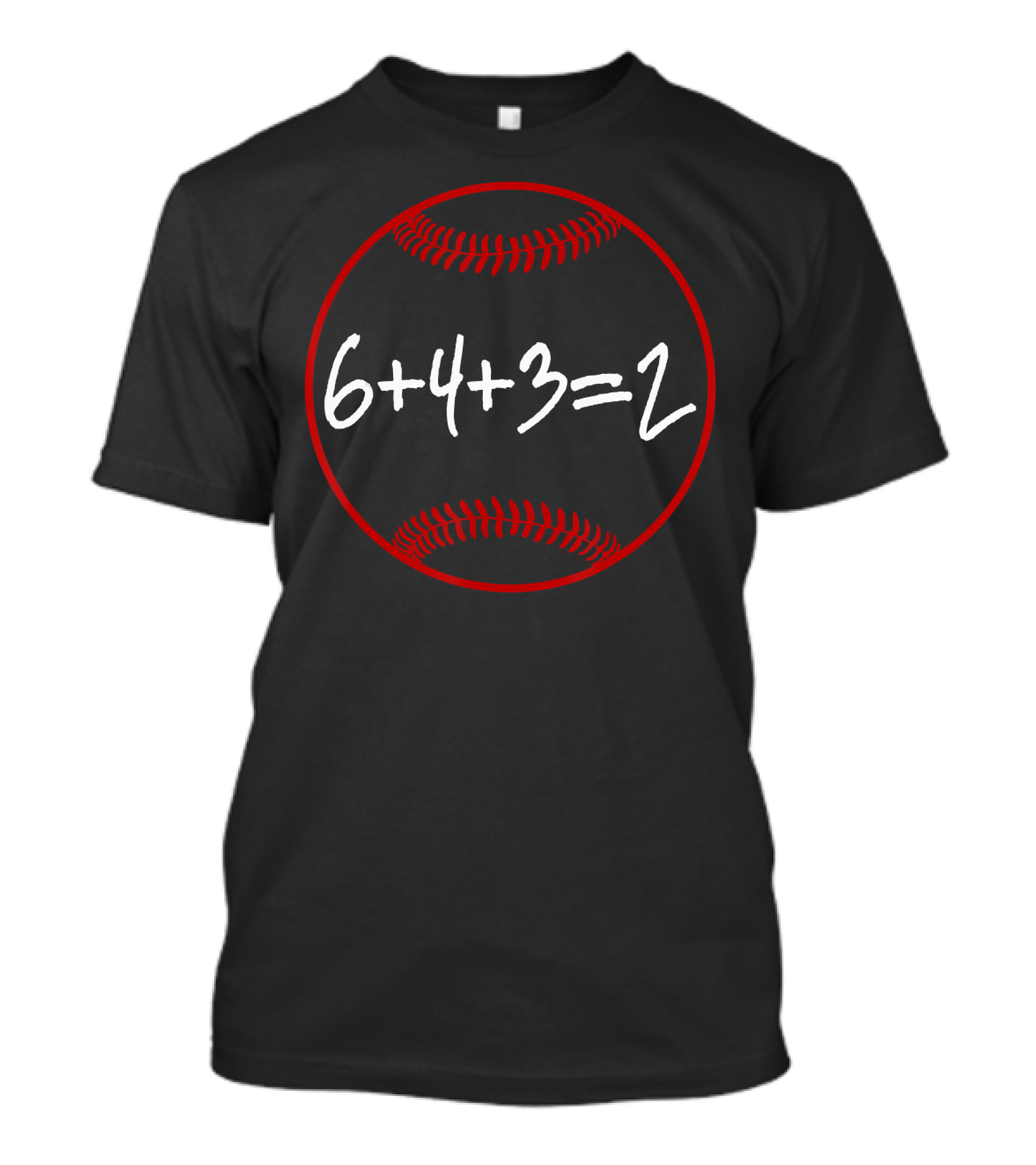 6+4+3=2 Baseball Double Play Equation T-Shirt
