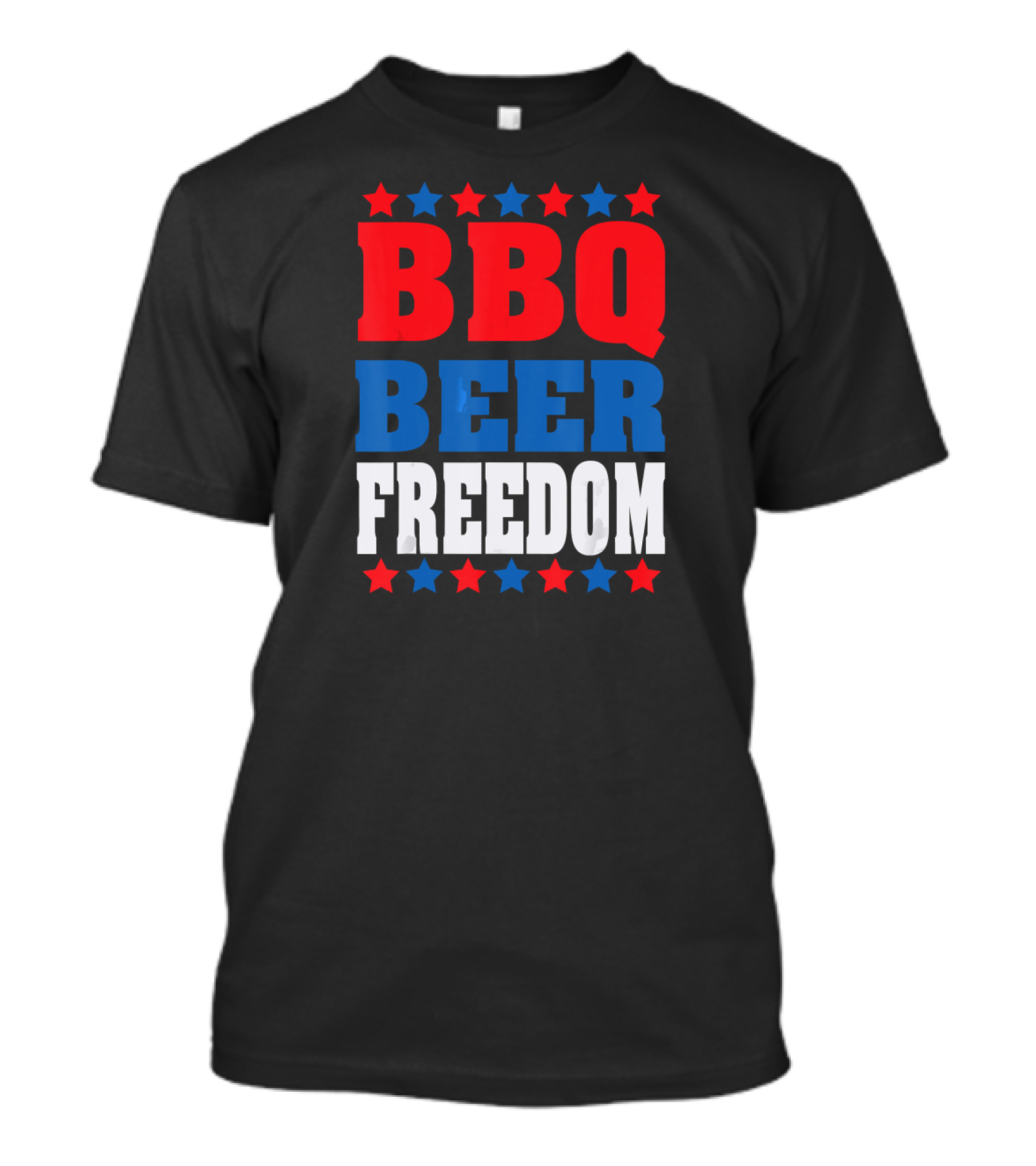 BBQ Beer Freedom Stars Red White Blue T-Shirt