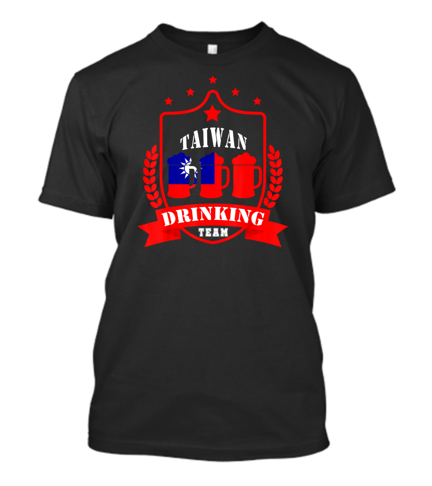 Taiwan Drinking Team Beer Mug Shield T-Shirt