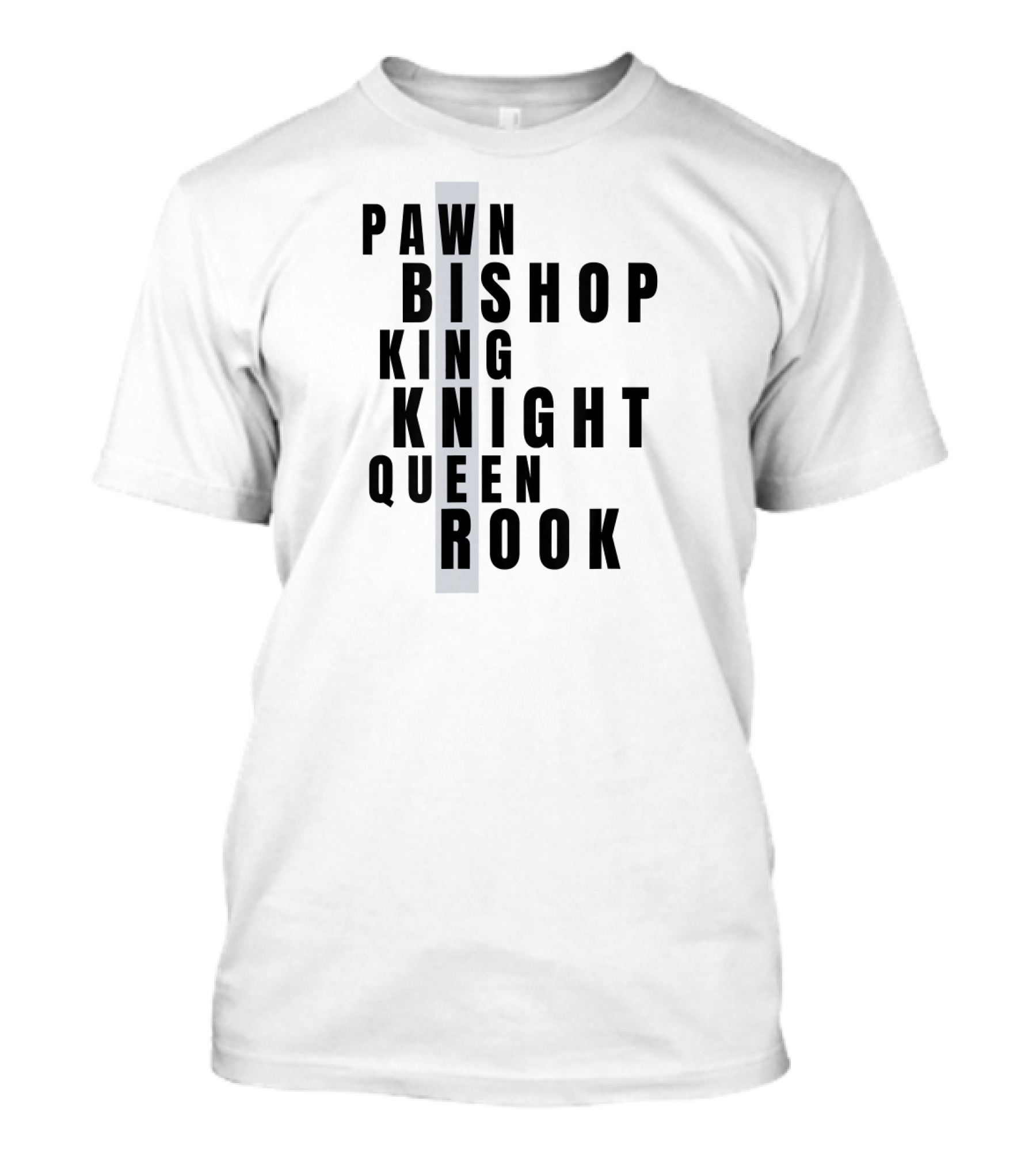 Pawn Bishop King Knight Queen Rook Winning Chess Crossword T-Shirt