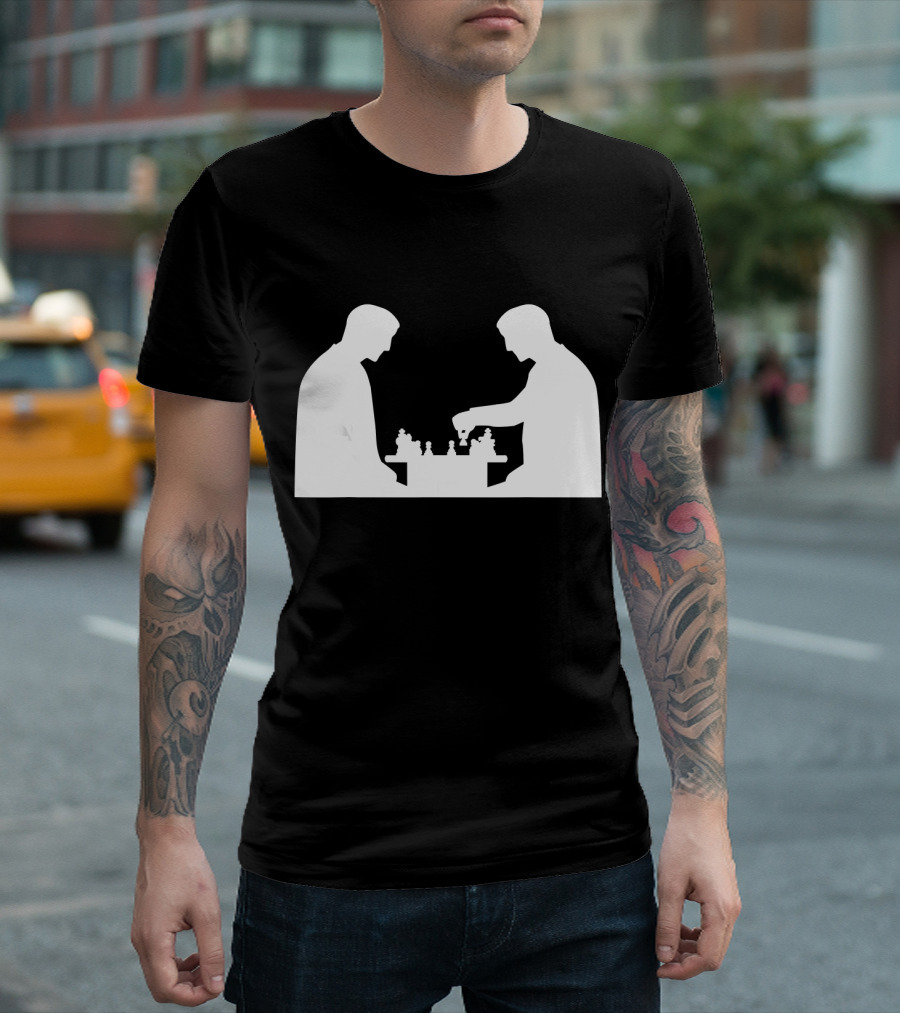 Chess Player Silhouette Match Duel T-Shirt