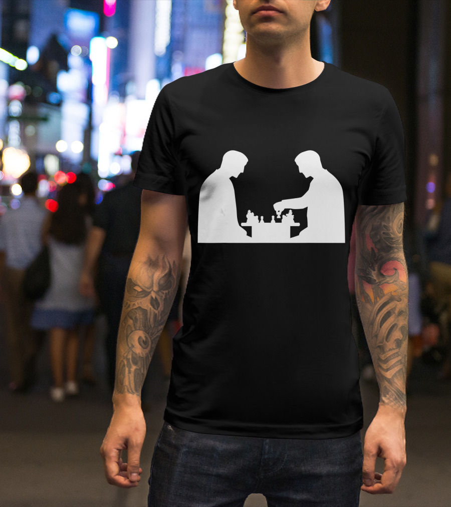 Chess Player Silhouette Match Duel T-Shirt