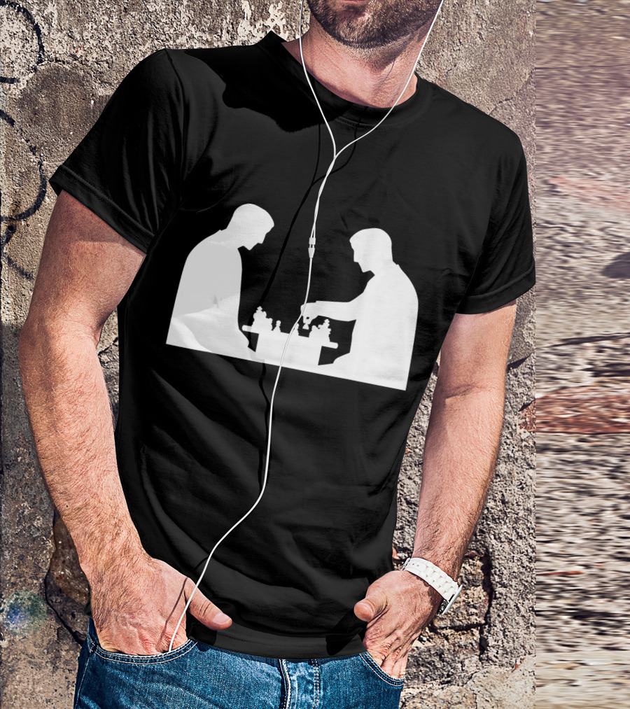 Chess Player Silhouette Match Duel T-Shirt