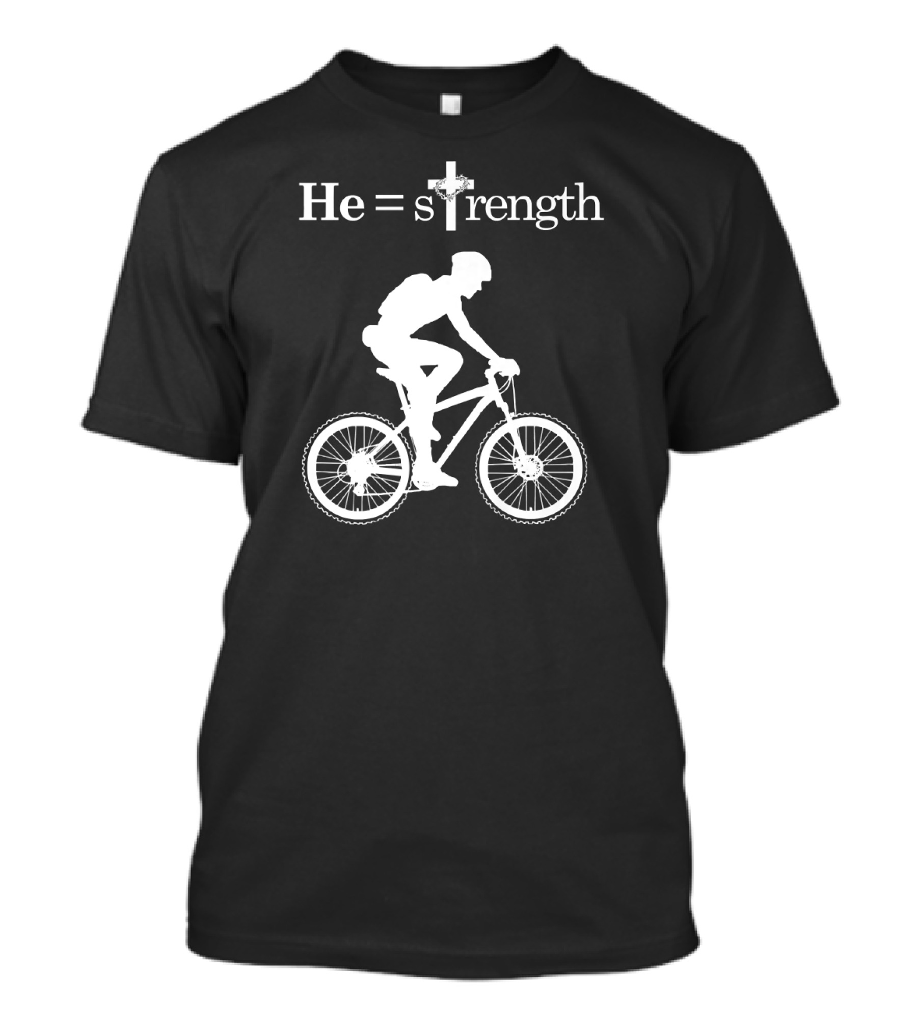 He Is Strength Christian Cycling T-Shirt