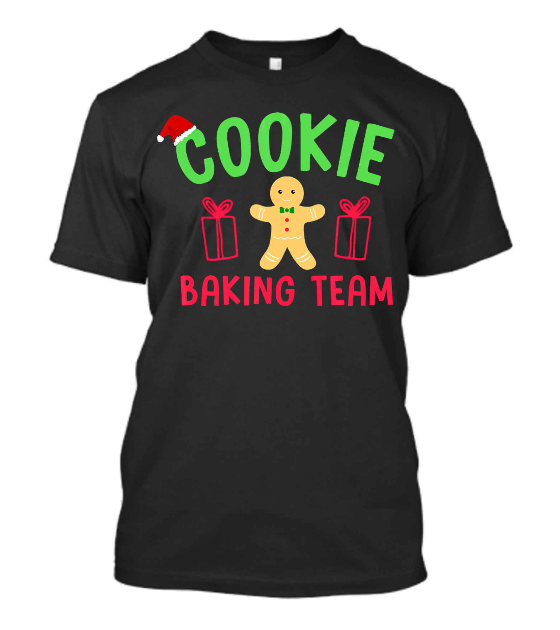 COOKIE BAKING TEAM Gingerbread Santa Hat Gifts T-Shirt