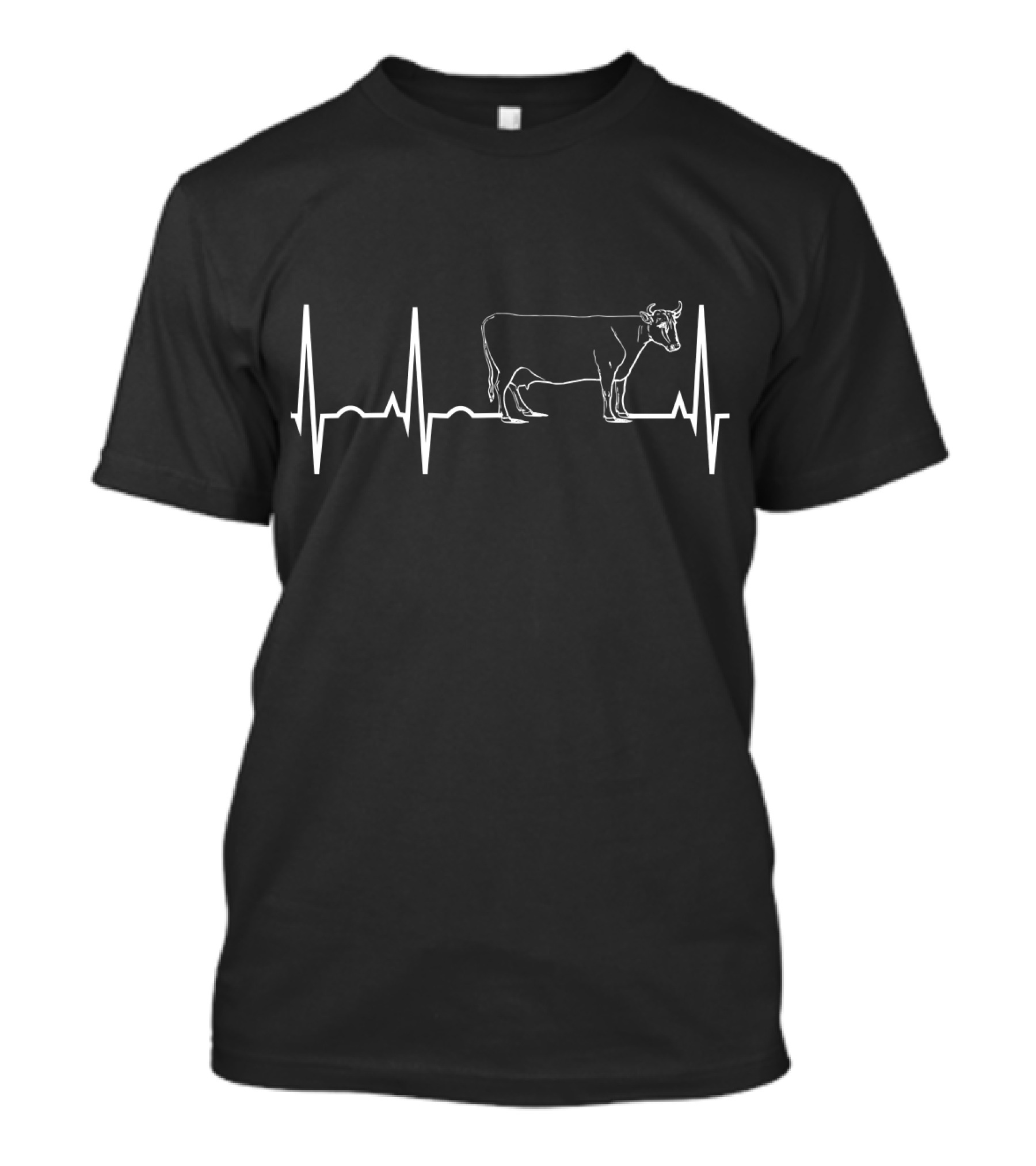 Cow Heartbeat Farmer I Love Cows T-Shirt