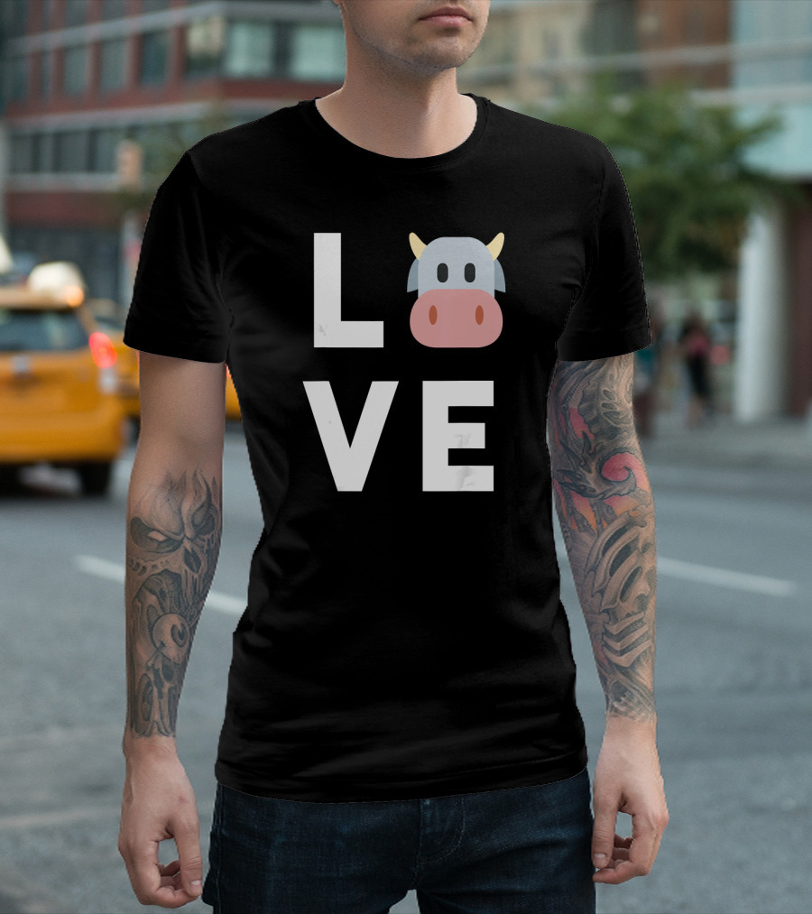 Love Cute I Love Cows Funny Cow Lover T-Shirt