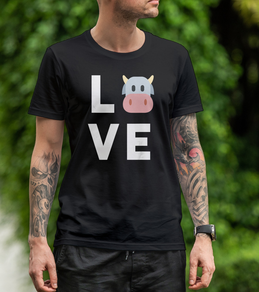Love Cute I Love Cows Funny Cow Lover T-Shirt