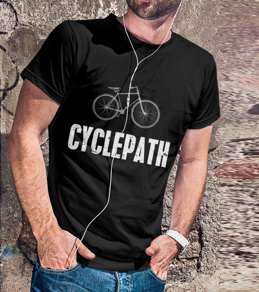 Cyclepath Funny Cycling Mountain Biking Bicycle T-Shirt