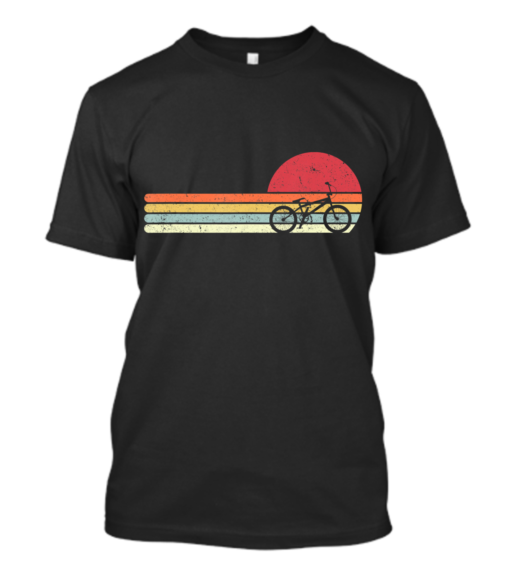 Retro BMX Sunset Cycling T-Shirt