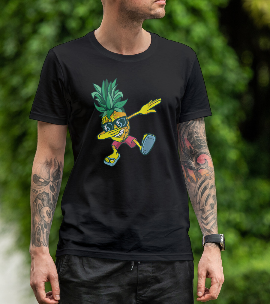 Pineapple Dabbing Dance Sunglasses Fun Wear T-Shirt