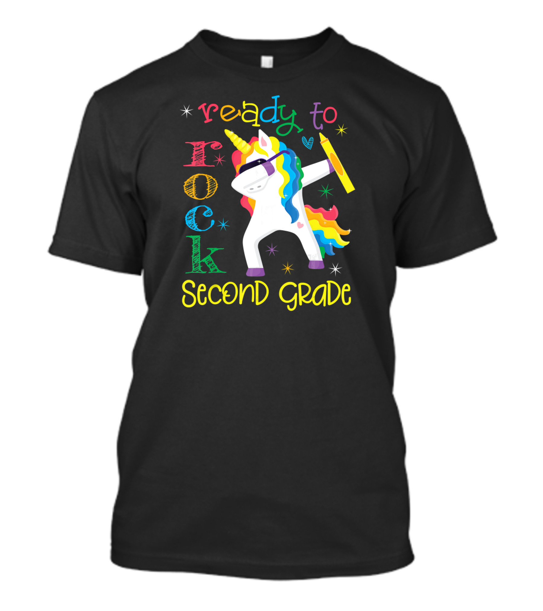 Ready To Rock Second Grade Dabbing Unicorn T-Shirt