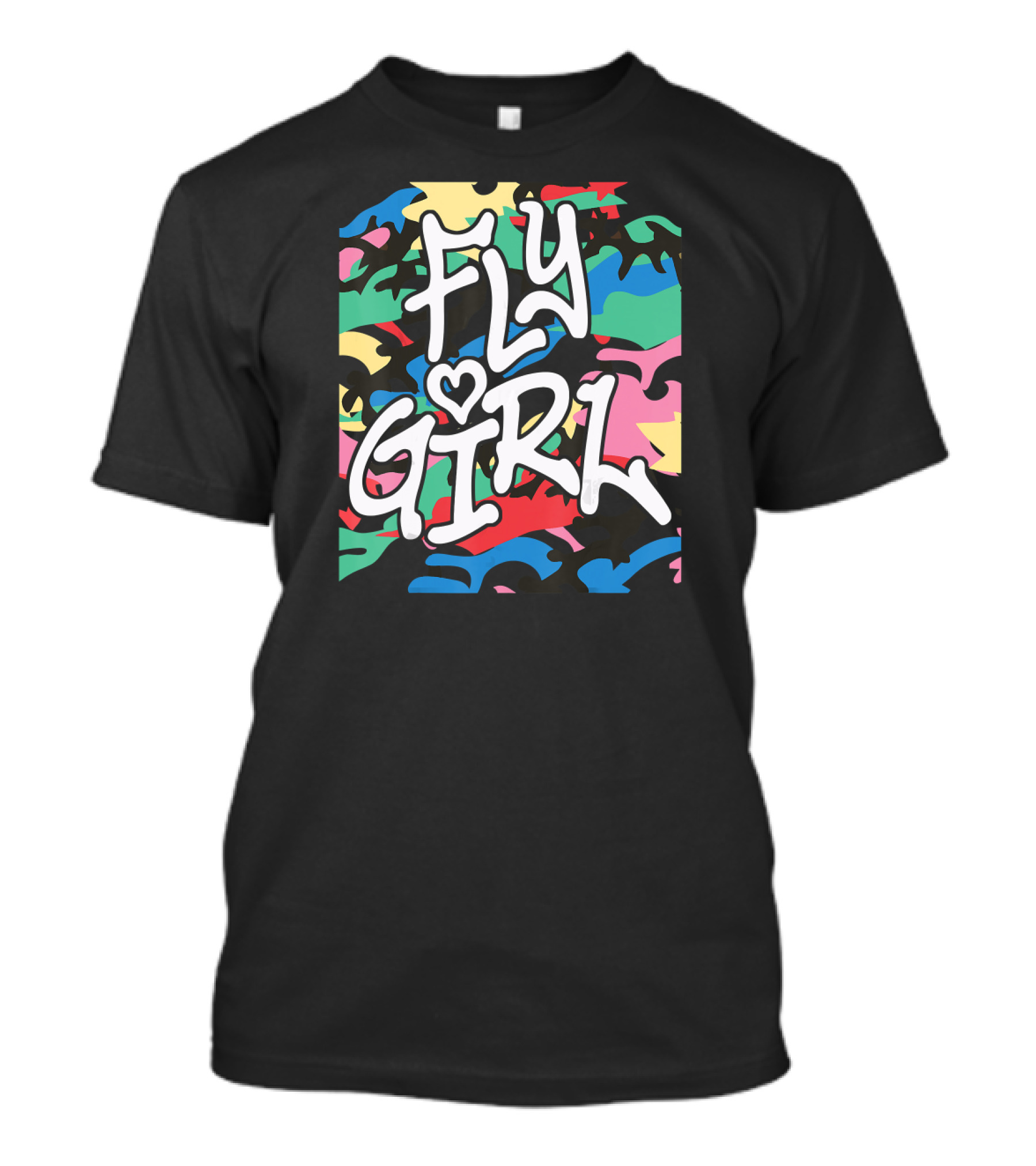 Fly Girl Old School Camo B Girl Hip T-Shirt