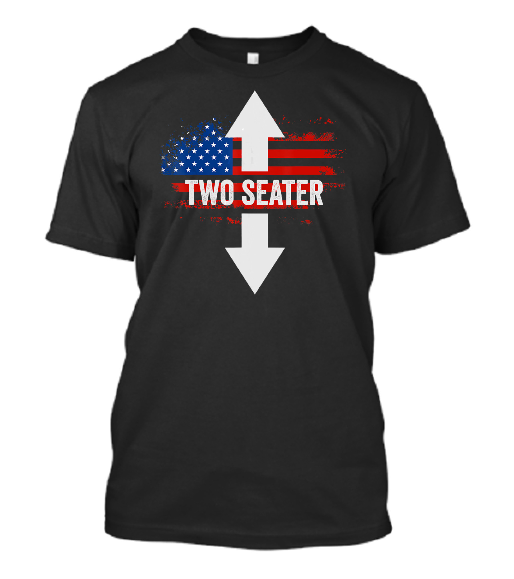 Two Seater Patriotic USA Flag Arrows T-Shirt