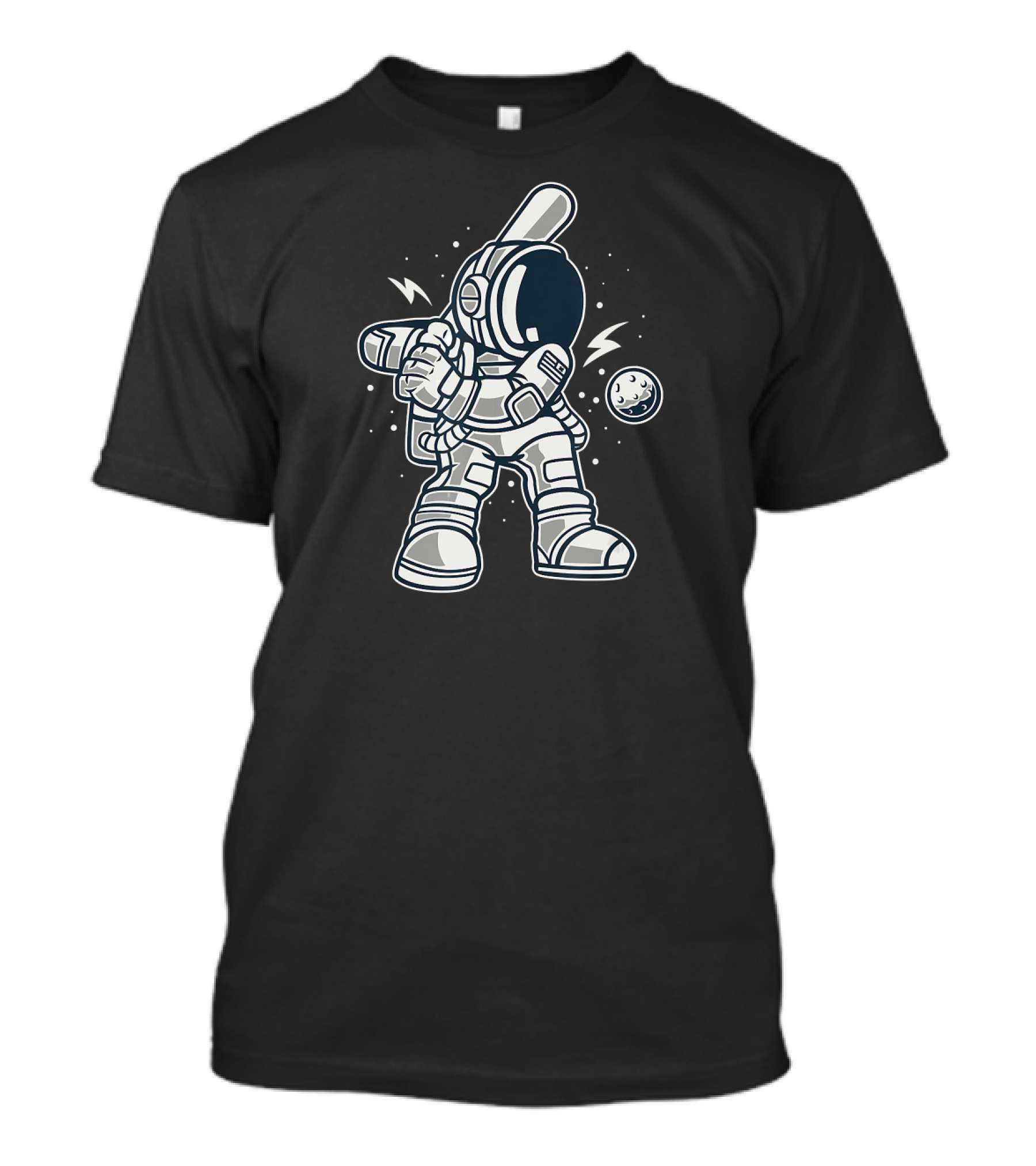 Funny Astronaut Baseball Space Galaxy Moon Orbit Swing T-Shirt