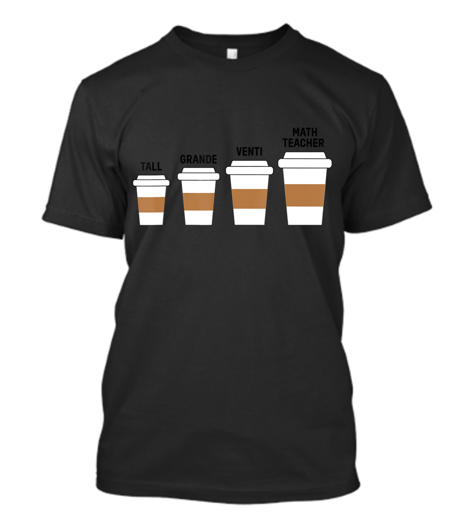 Math Teacher Needs The Largest Cup Tall Grande Venti Math Teacher Coffee T-Shirt