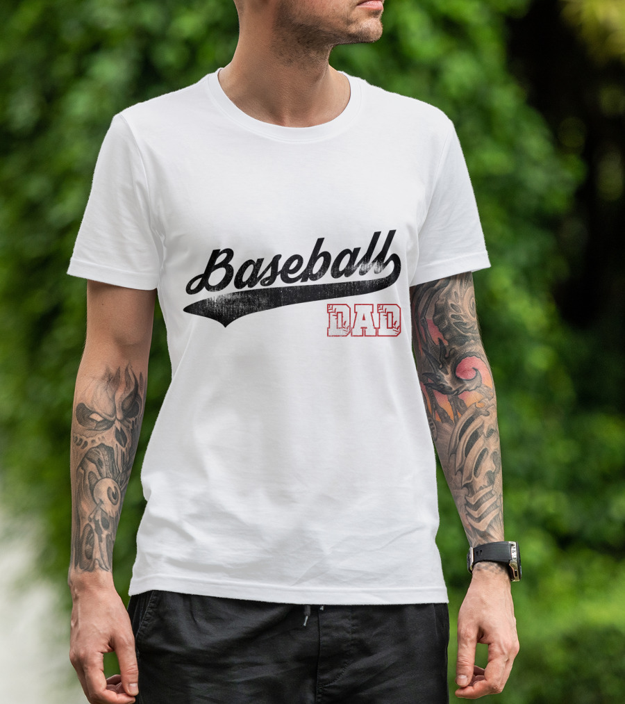Baseball Dad Mens Dad Dis T-Shirt