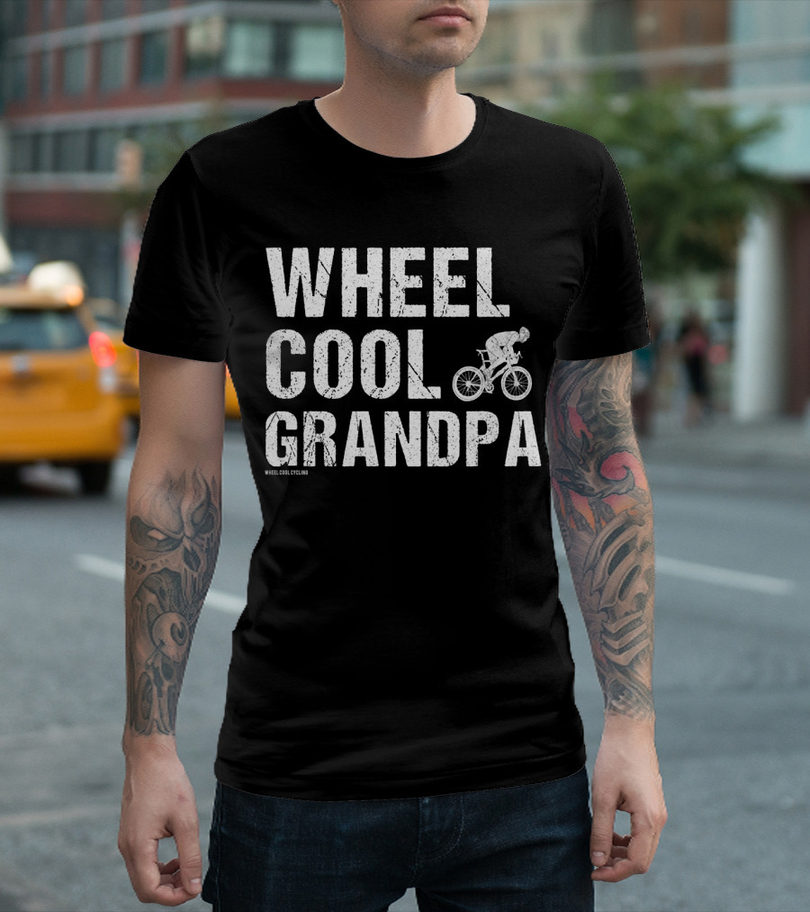 Wheel Cool Grandpa Funny Cyclist Cool Cycling T-Shirt
