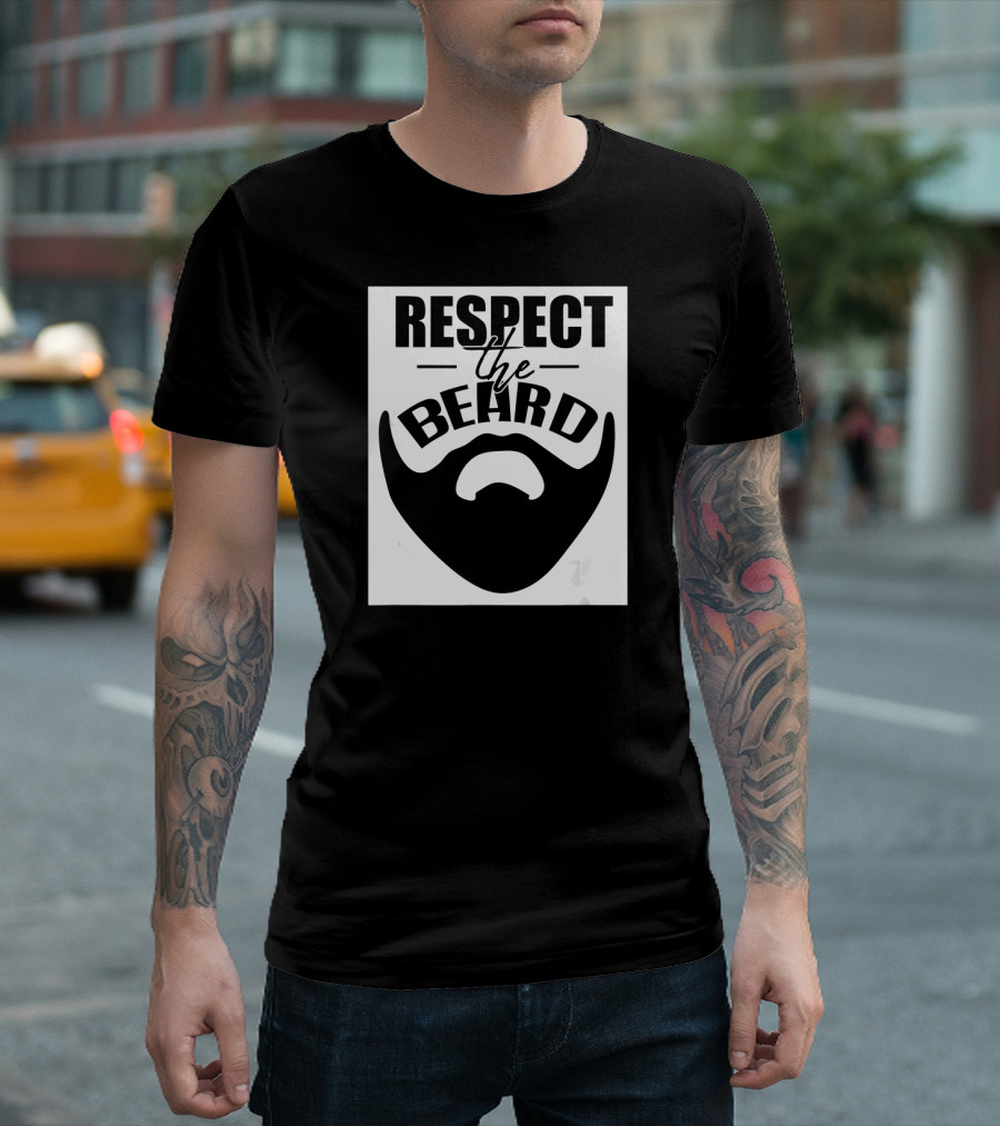 Mens Respect the Beard Uncle Grandpa T-Shirt