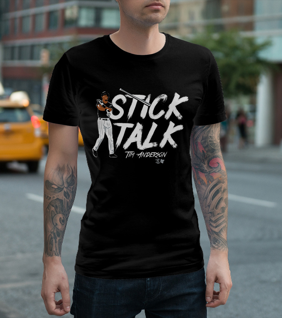 Stick Talk Tim Anderson Baseball Swing T-Shirt