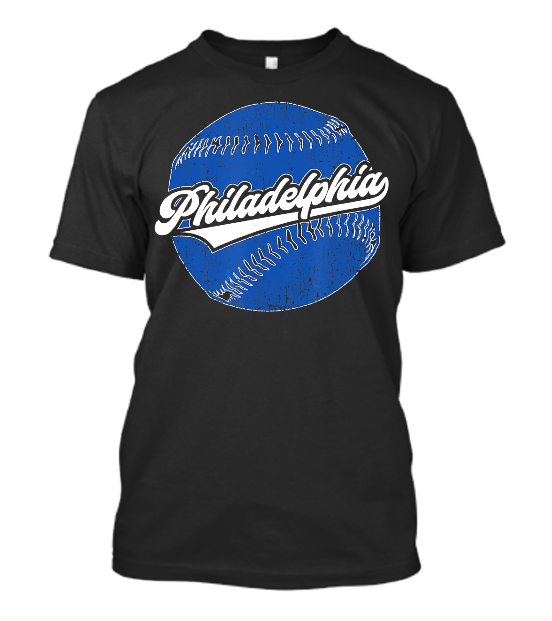 Philadelphia Baseball Philly Pride Vin Blue Baseball 배경 T-Shirt