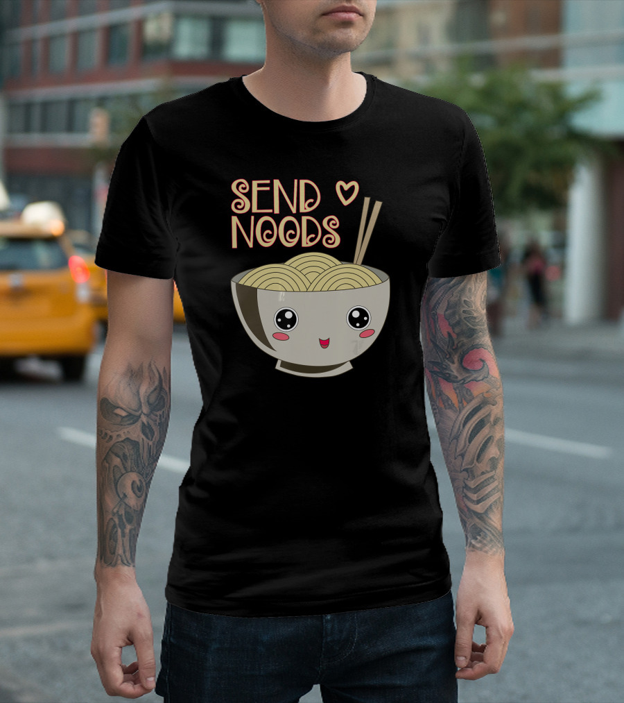 Send Noods Cute Japanese Noodle Bowl T-Shirt