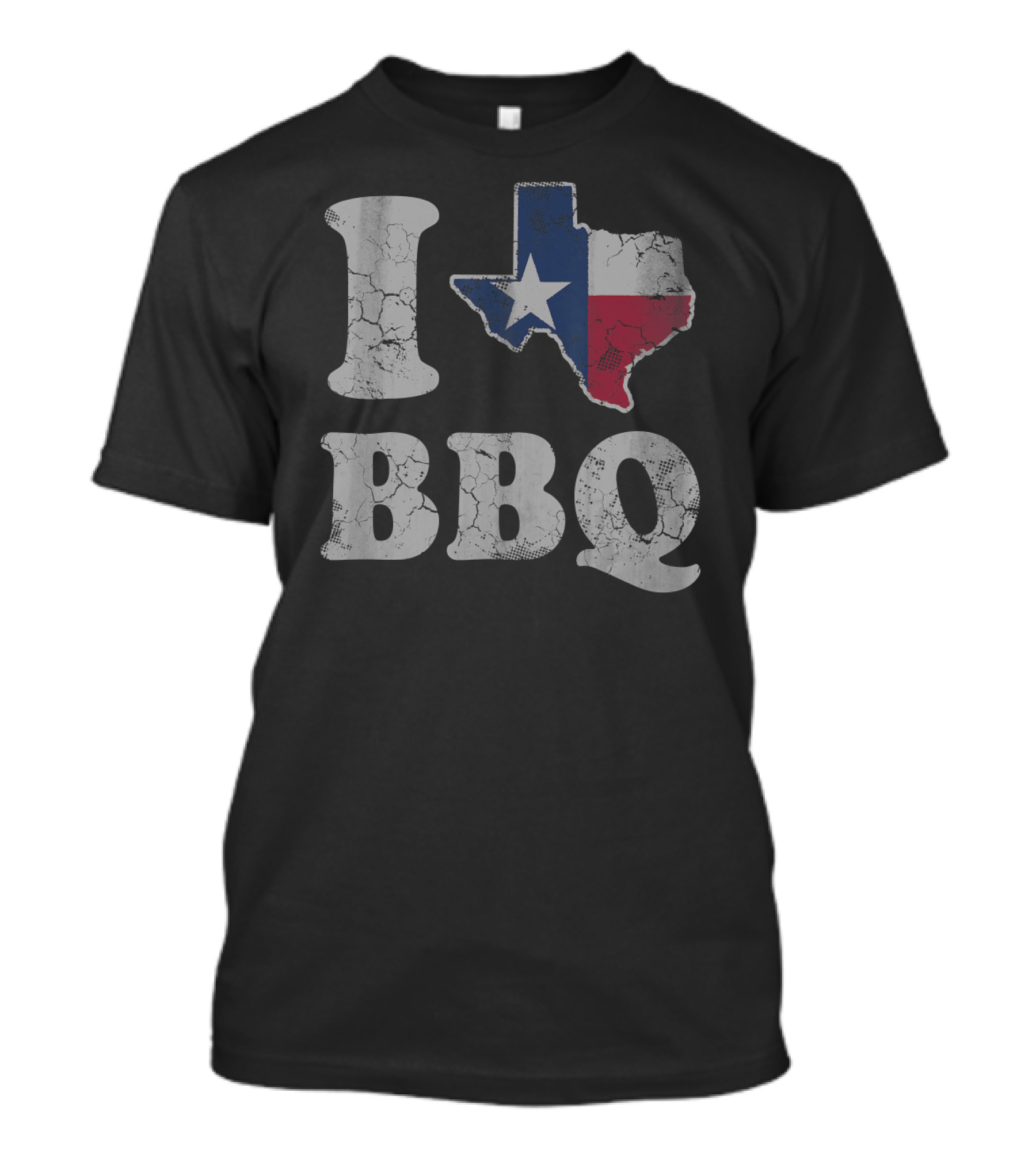 I Love BBQ Texas Flag Map Texan BBQ T-Shirt