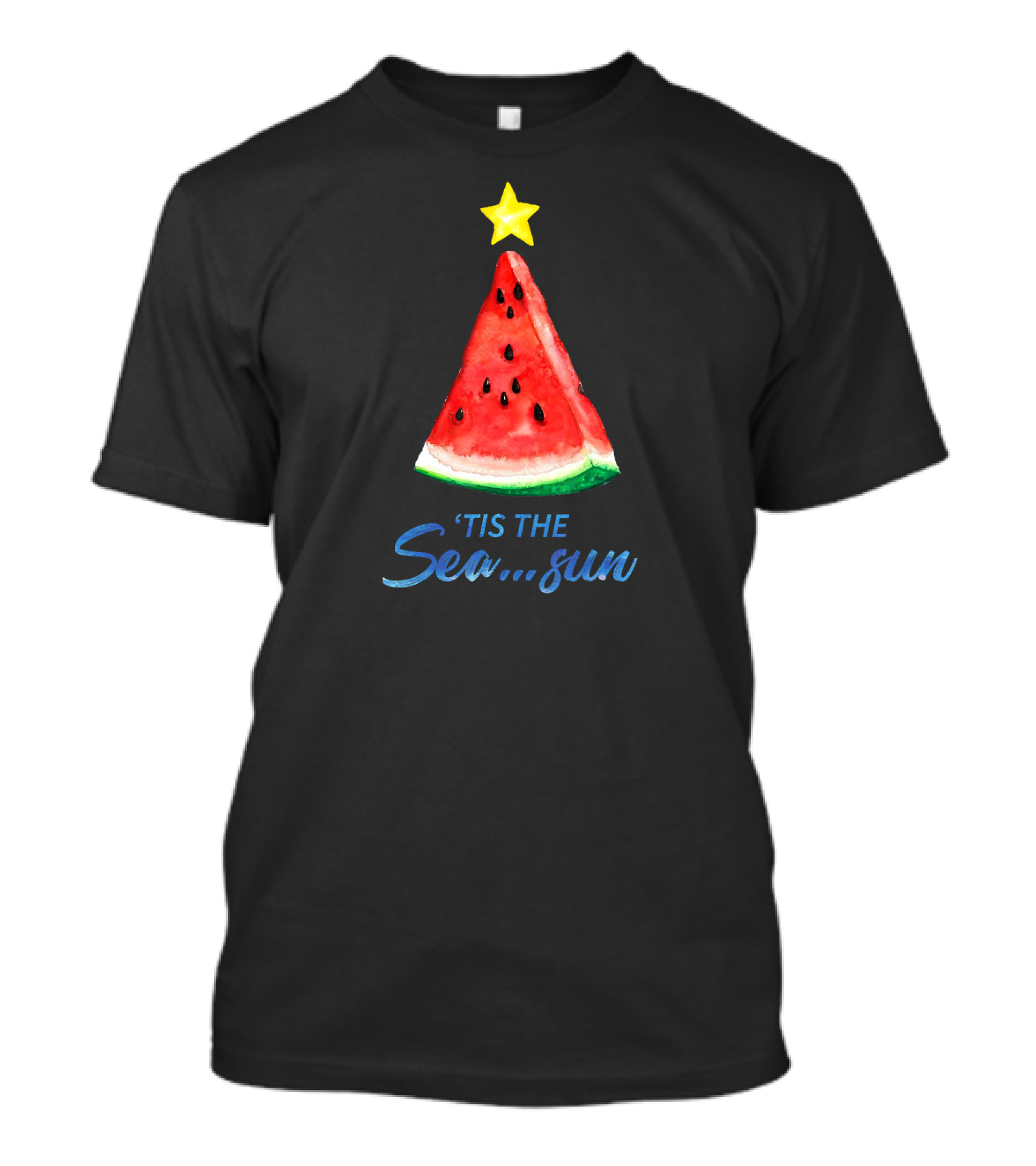 'Tis The Sea Sun Melon Xmas Tree T-Shirt
