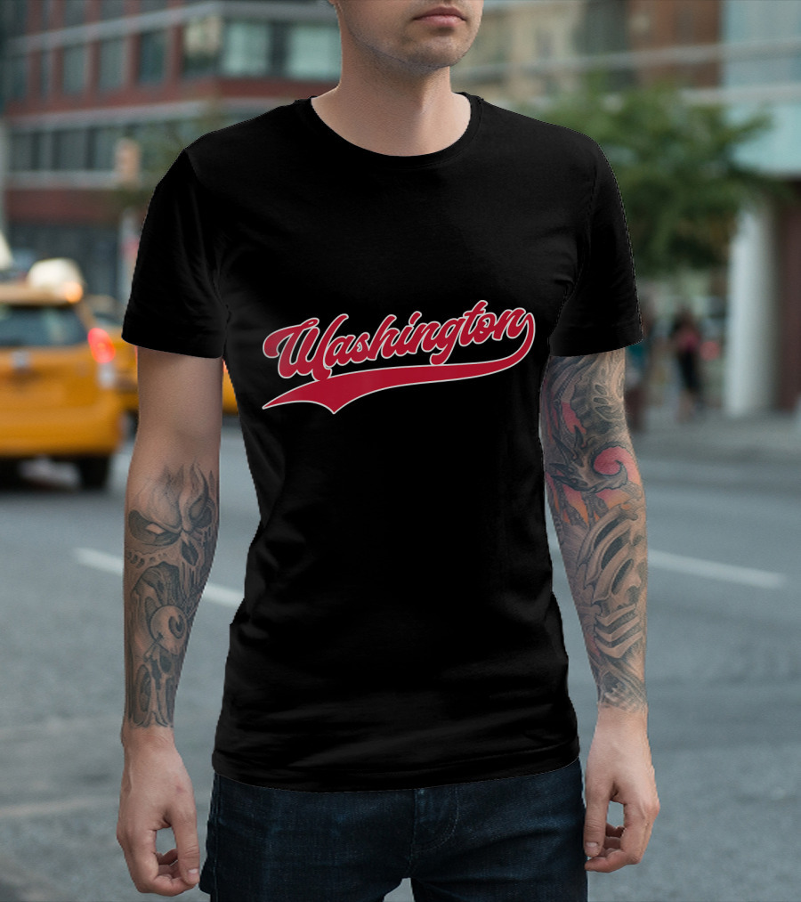 Washington Baseball Vintage Script T-Shirt