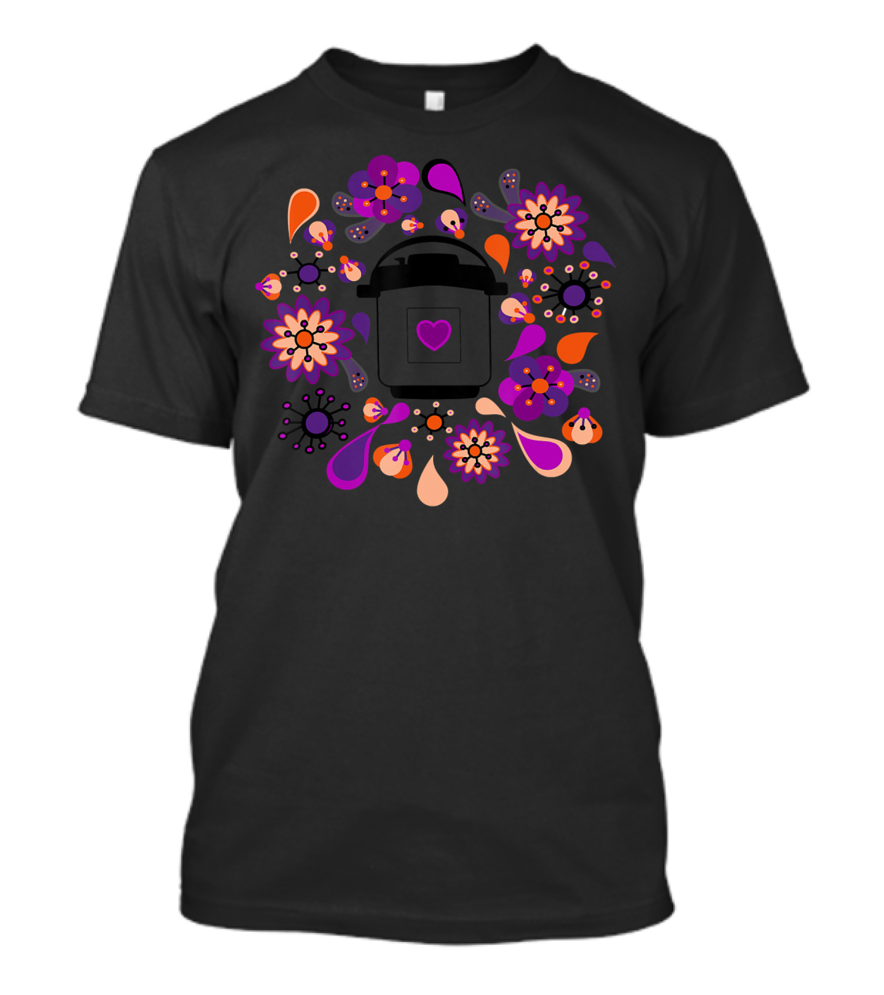 Whimsical Heart Instant Pressure Cooker With Floral T-Shirt