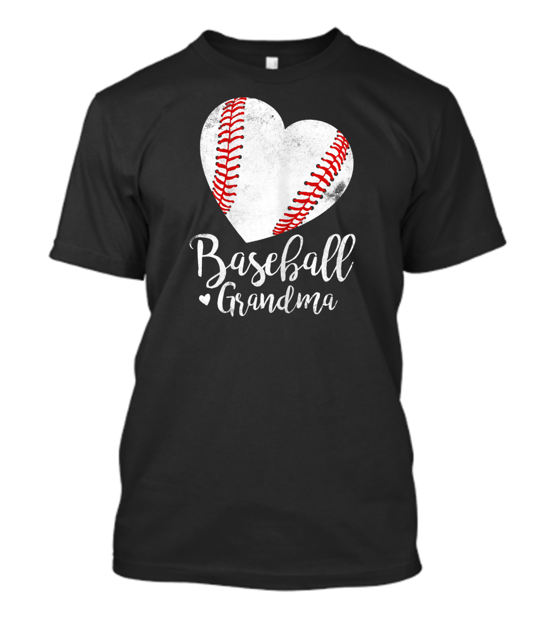 Baseball Grandma Heart Stitch Love T-Shirt