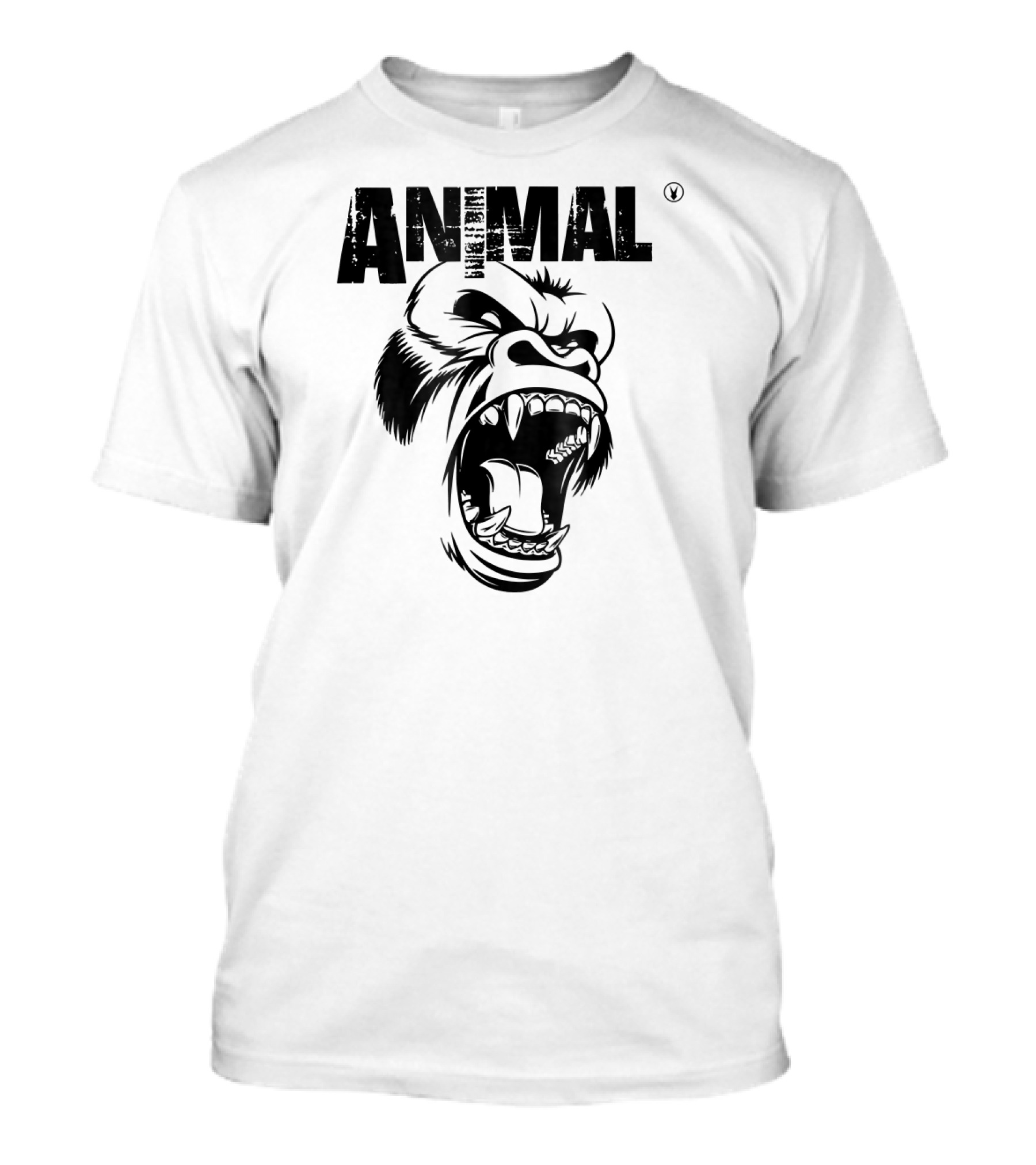 ANIMAL D320 Gym Bodybuilding Gorilla Fierce Beast T-Shirt