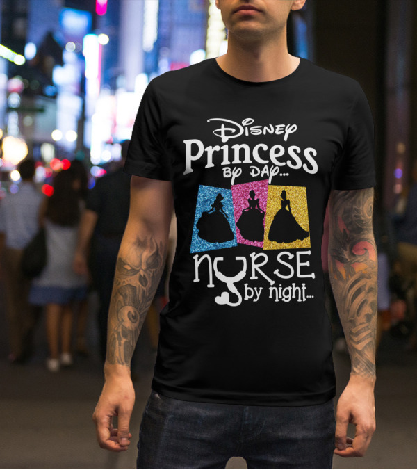 Disney Princess By Day Nurse By Night T-Shirt