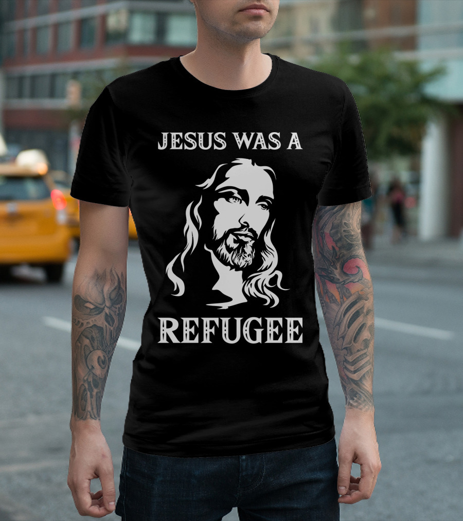 Jesus Was A Refugee Face Of Christ T-Shirt