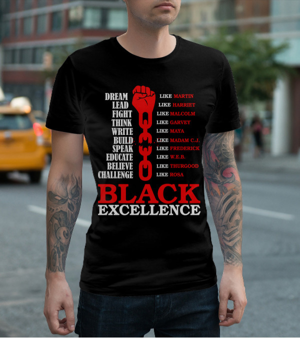 DREAM LEAD FIGHT THINK BLACK EXCELLENCE LIKE MARTIN LIKE ROSA T-Shirt