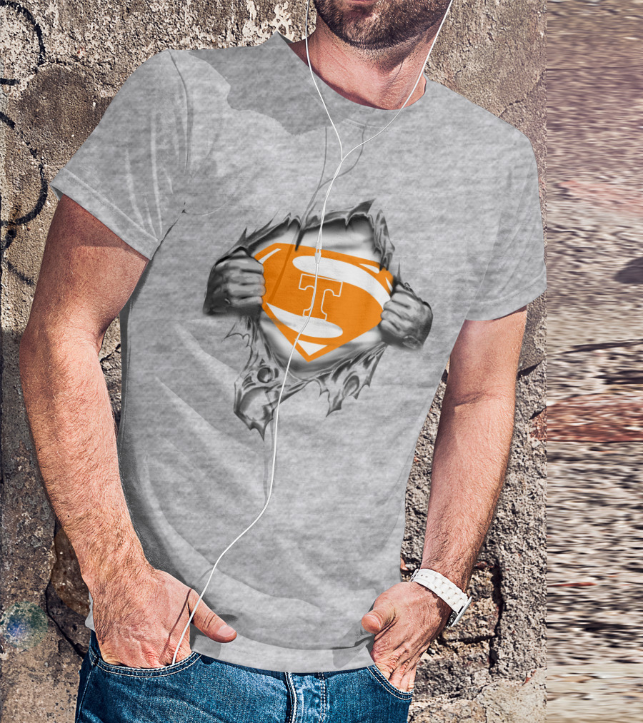 Tennessee Super T Logo Ripped Superman T-Shirt
