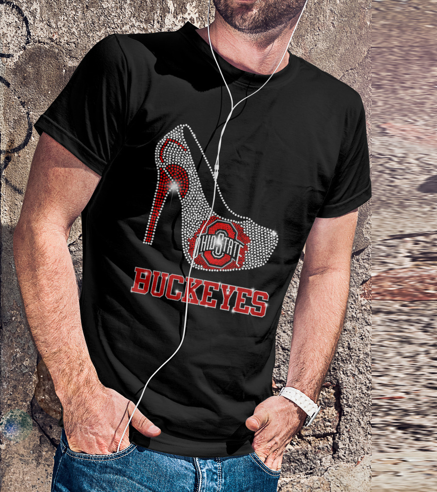 Ohio State Buckeyes Rhinestone High Heel T-Shirt