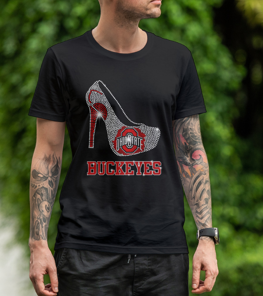 Ohio State Buckeyes Rhinestone High Heel T-Shirt