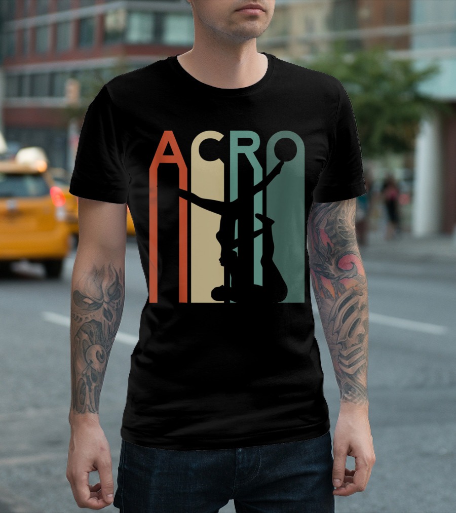 Acro Yoga Vintage Yoga Couple Hot Retro T-Shirt