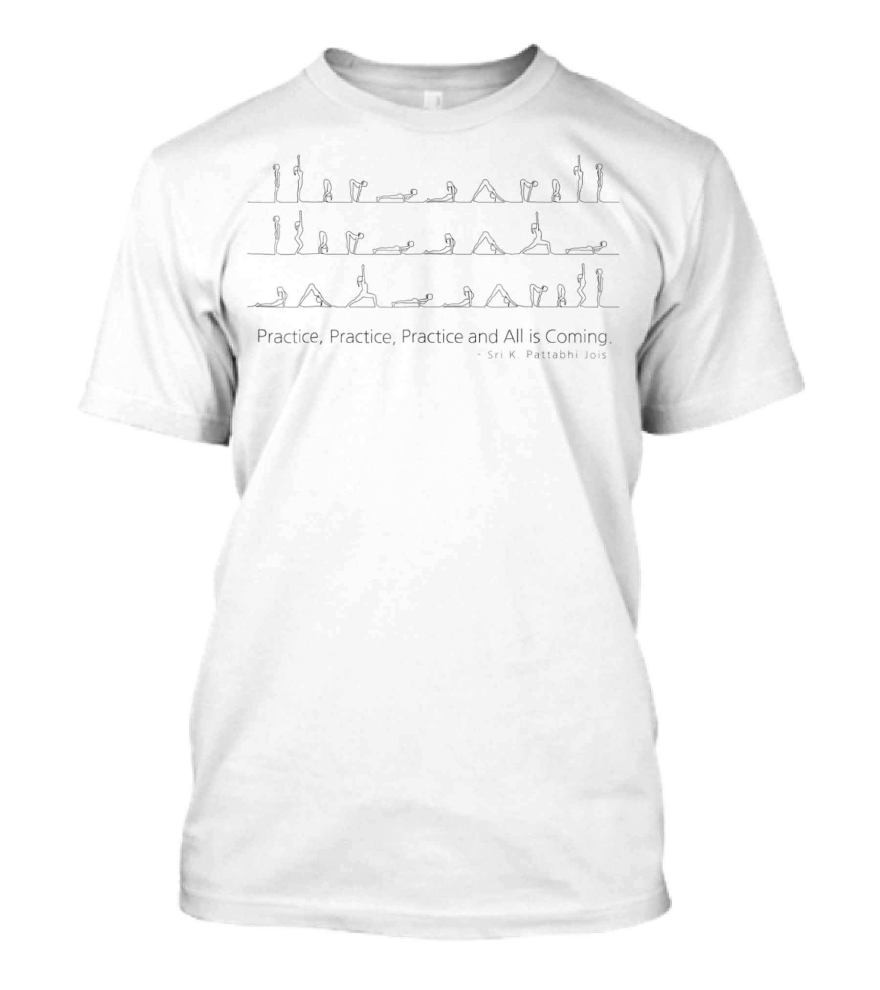 Ashtanga Vinyasa Yoga Surya Namaskar Practice Postures Sri K. Pattabhi Jois T-Shirt