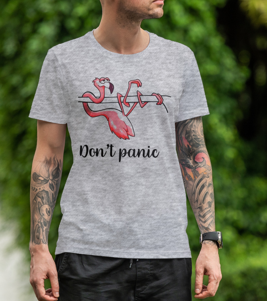 Flamingo Don't Panic T-Shirt
