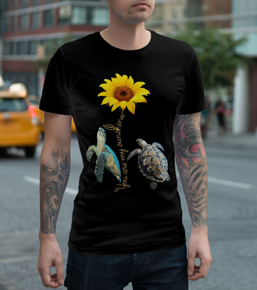 You Are My Sunshine Turtle Sunflower T-Shirt