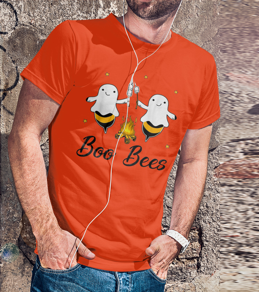 Boo Bees Ghostly Camping Theme With Campfire T-Shirt