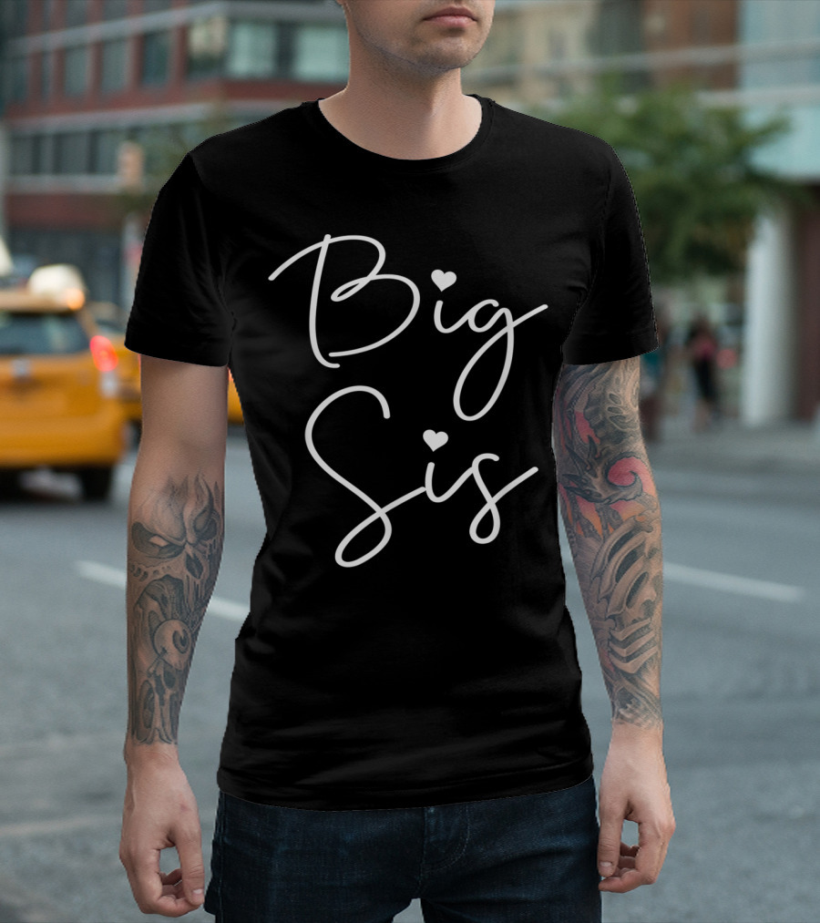 Big Sis Cute Heart T-Shirt