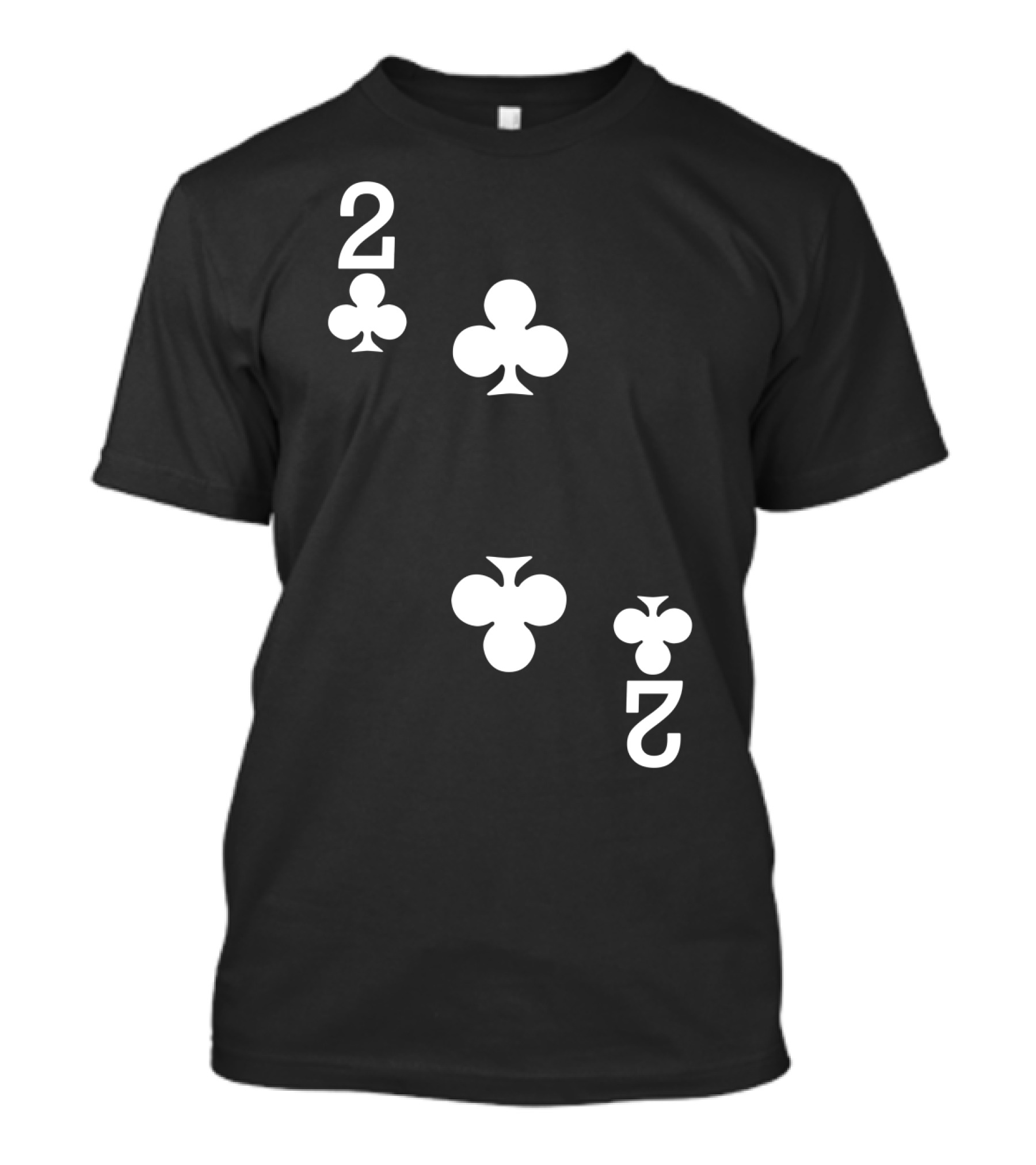 2 Of Clubs Playing Card T-Shirt
