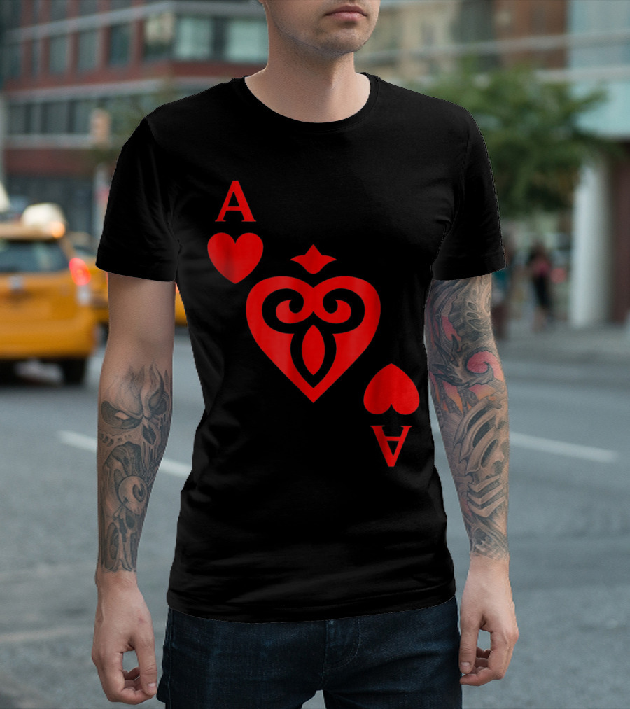 Ace of Hearts Card Costume Halloween Deck T-Shirt